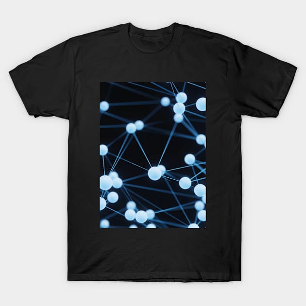 Chaotic structure plexus nodes T-Shirt by D E L I C A R T E